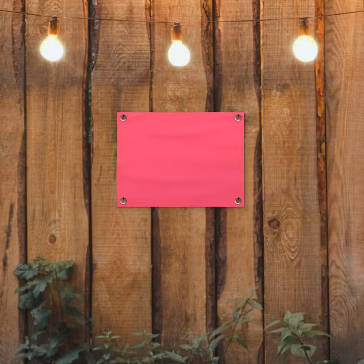 Neon - Flamingo - Roze tuinposter los doek klein 239 -sfeer1