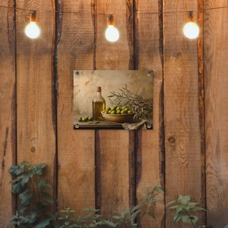 Olijven - Stilleven - Vintage tuinposter los doek klein -sfeer1
