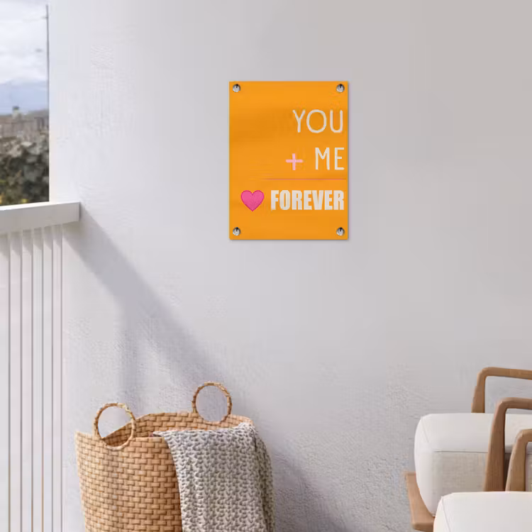 Oranje - Love - Valentijn tuinposter los doek klein -sfeer8