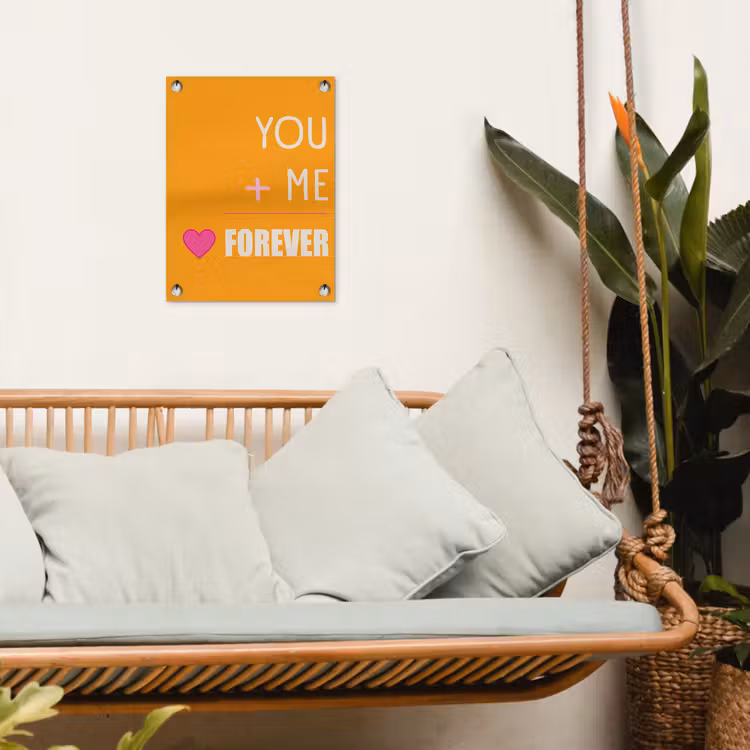 Oranje - Love - Valentijn tuinposter los doek klein -sfeer7