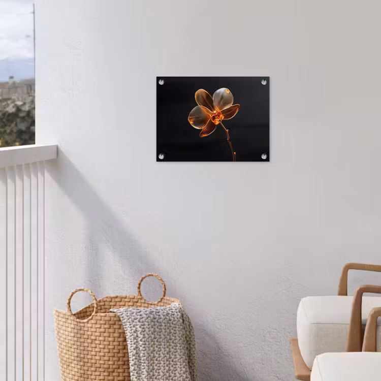 Orchidee - Doorzichtig - Bloem tuinposter los doek klein -sfeer8