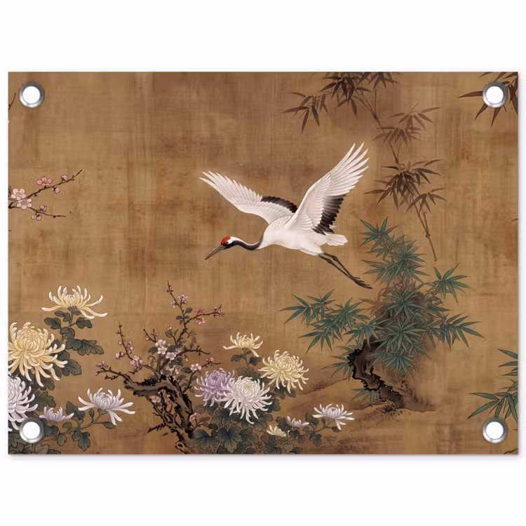 Oosters - Elegant - Kleurrijk tuinposter los doek klein -3d