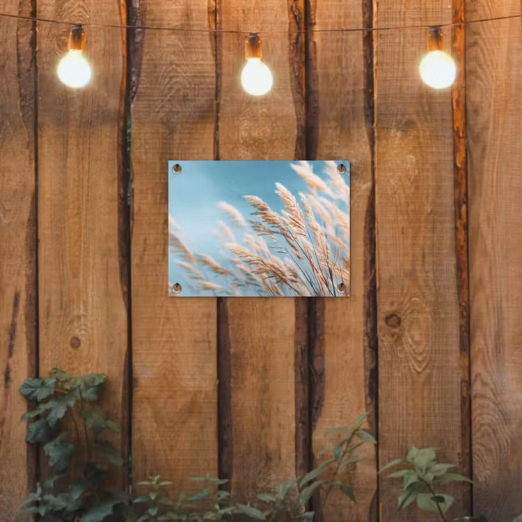 Siergras - Wind - Lichtbruin tuinposter los doek klein -sfeer1