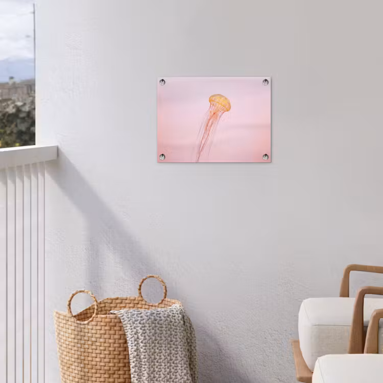 Sierlijk - Kwal - Roze tuinposter los doek klein -sfeer8