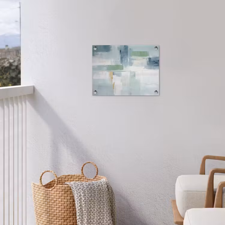 Verf - Moderne kunst - Abstract - Grijs tuinposter los doek klein -sfeer8