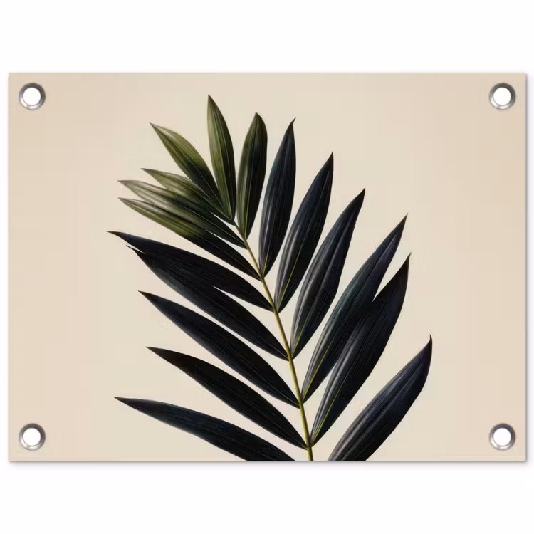 Palmblad - Donkere bladen - Subtiel tuinposter los doek klein -3d