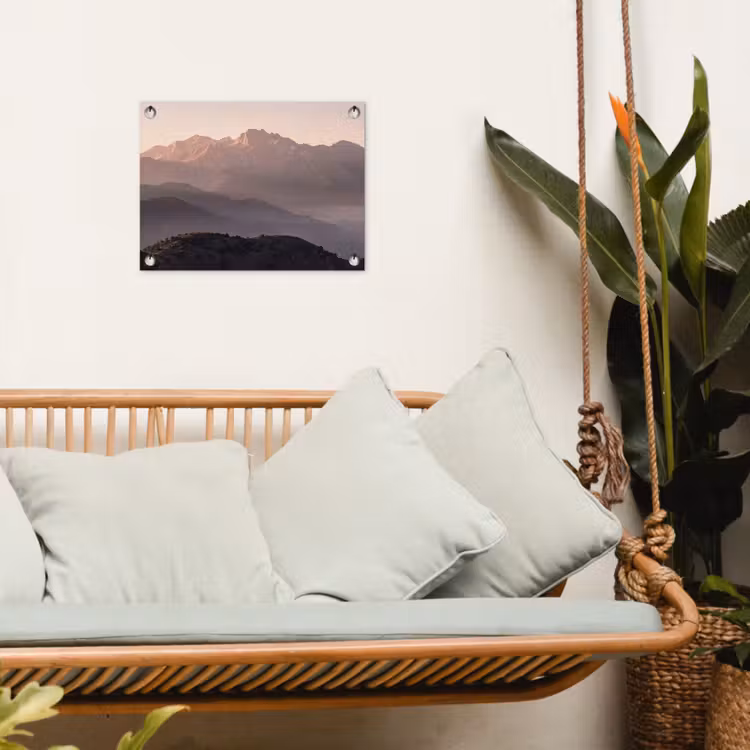 Panorama - Landschap - Bergen tuinposter los doek klein -sfeer7