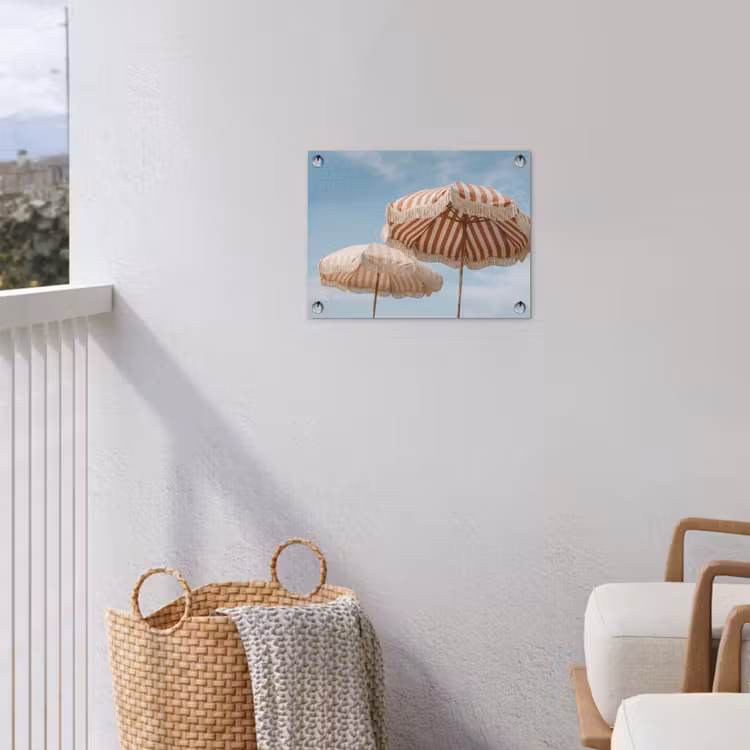 Parasol - Lucht - Rood tuinposter los doek klein -sfeer8