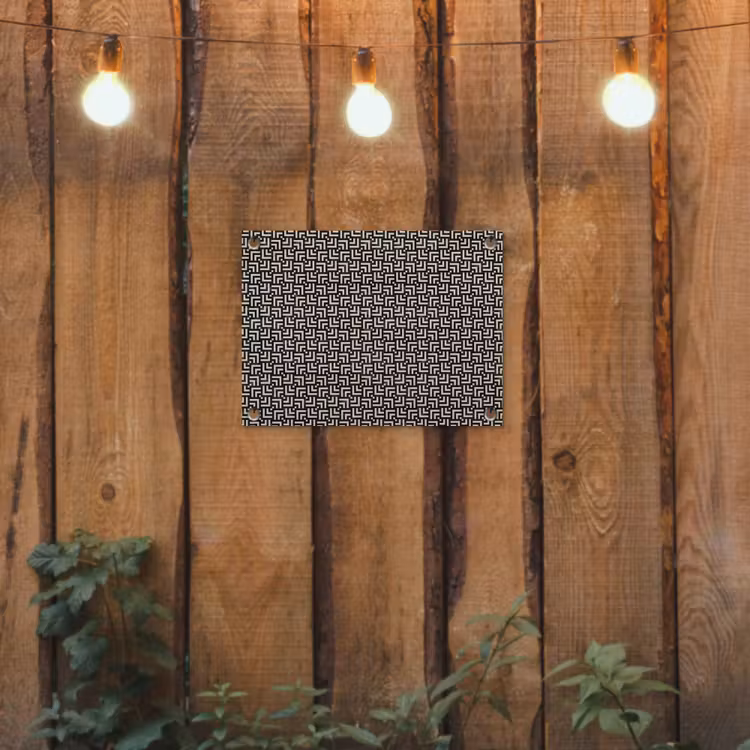 Patroon - Marmer - Zwart tuinposter los doek klein 239 -sfeer1