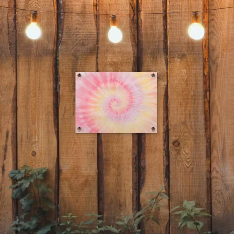 Patroon - Tie Dye - Pasteltinten - Roze tuinposter los doek klein -sfeer1