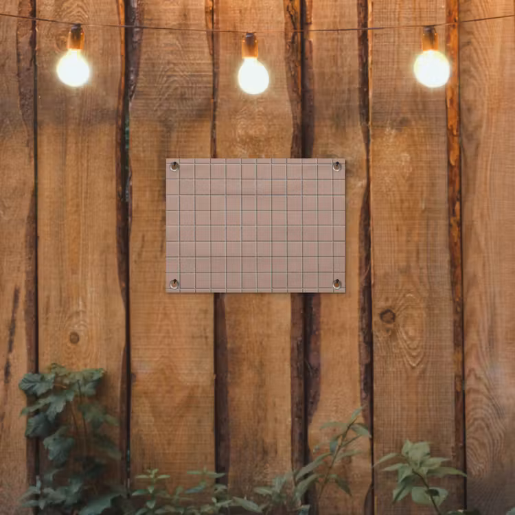 Patroon - Tegel - Oudroze tuinposter los doek klein 239 -sfeer1