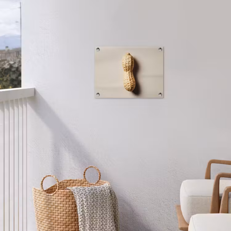 Pinda - Ruw - Beige tuinposter los doek klein -sfeer8