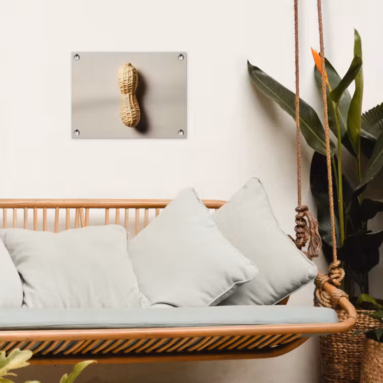 Pinda - Ruw - Beige tuinposter los doek klein -sfeer7