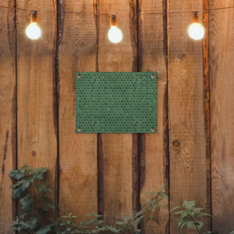Penny - Mozaïek - Bosgroen - Green tuinposter los doek klein 239 -sfeer1