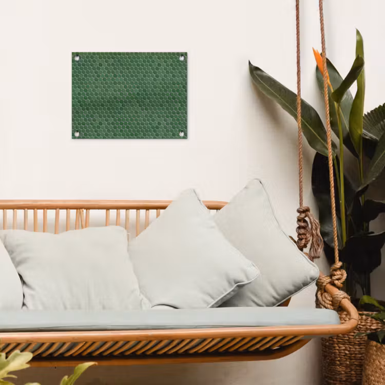 Penny - Mozaïek - Bosgroen - Green tuinposter los doek klein 239 -sfeer7