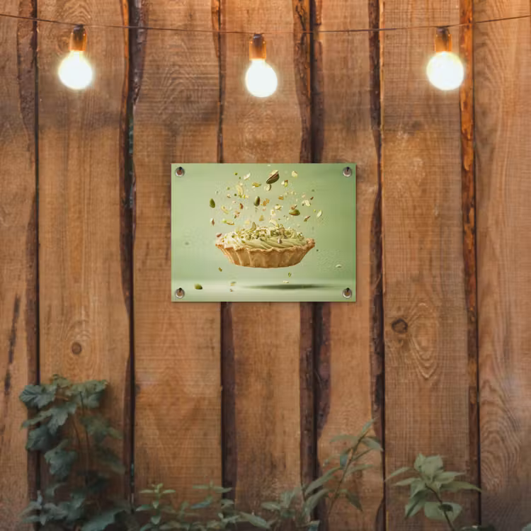 Pistache - Taart - Noten - Eten tuinposter los doek klein -sfeer1