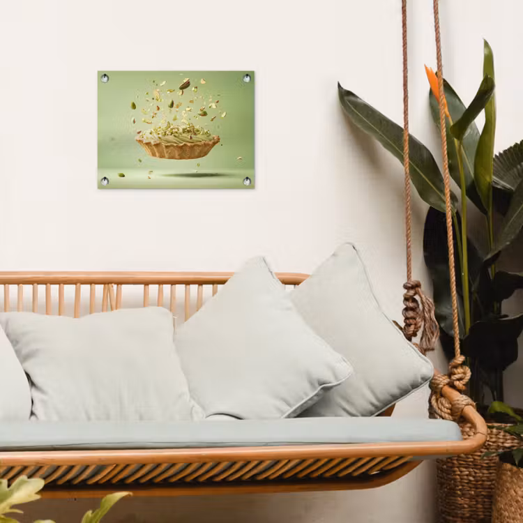 Pistache - Taart - Noten - Eten tuinposter los doek klein -sfeer7