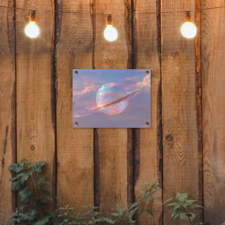 Planeet - Lucht - Wolken - Pasteltinten tuinposter los doek klein -sfeer1