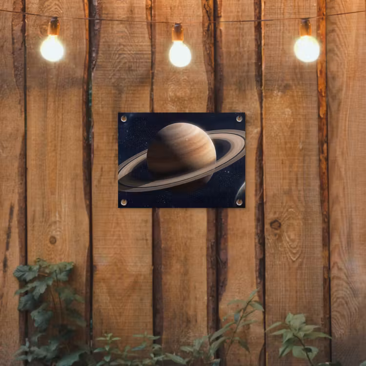 Planeten - Saturnus - Ruimte tuinposter los doek klein -sfeer1