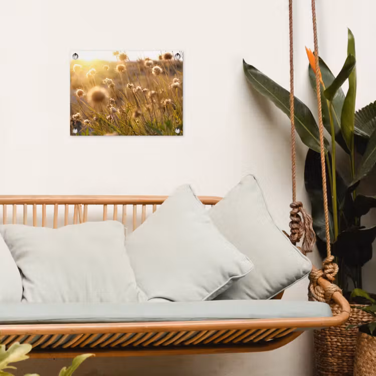 Planten - Natuur - Bloemen - Zon - Horizon tuinposter los doek klein -sfeer7