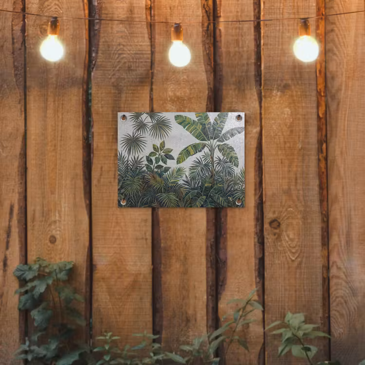 Planten - Tropisch - Mozaïek - Groen - Natuur tuinposter los doek klein -sfeer1