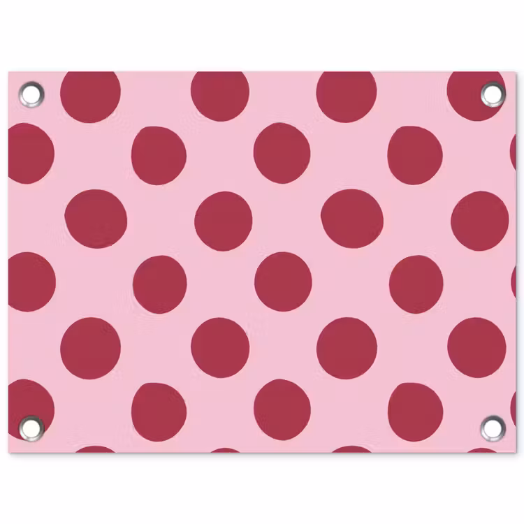 Stippen - Patroon - Bordeaux tuinposter los doek klein 239 -3d