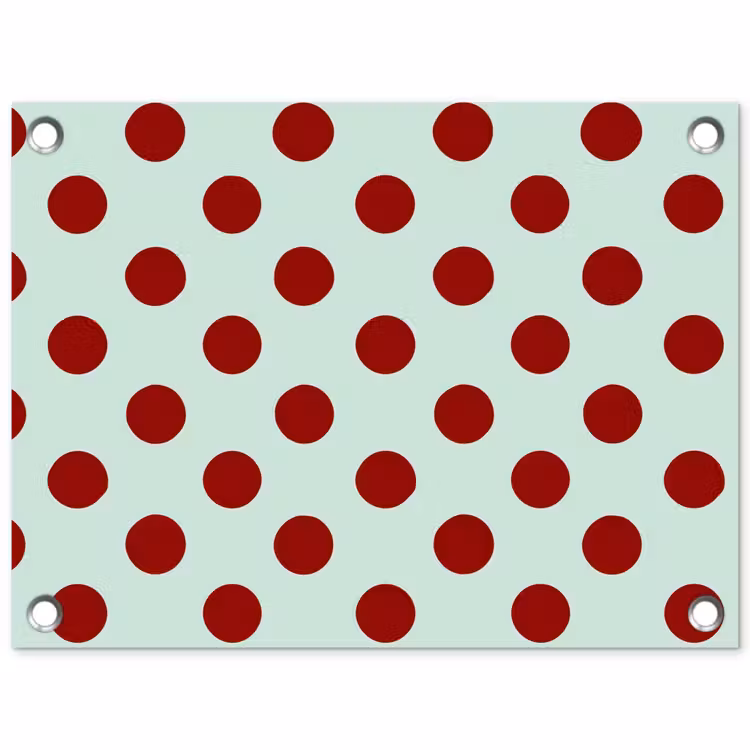 Polka - Dots - Rood tuinposter los doek klein 239 -3d