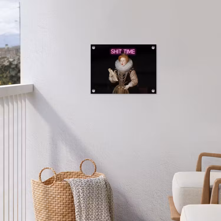 Portret - Humor - Neon tuinposter los doek klein -sfeer8
