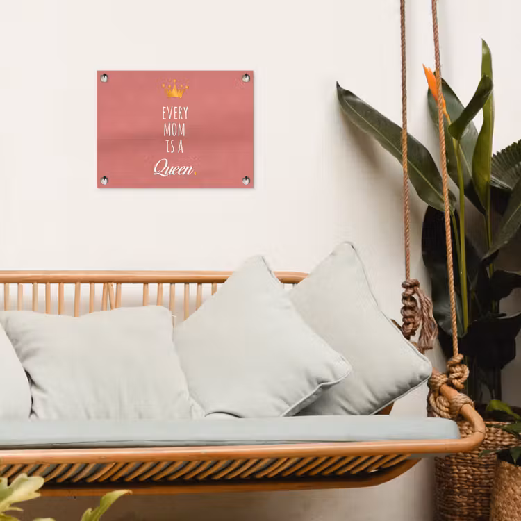 Spreuken - Every mom is a queen - Quotes - Mama tuinposter los doek klein -sfeer7