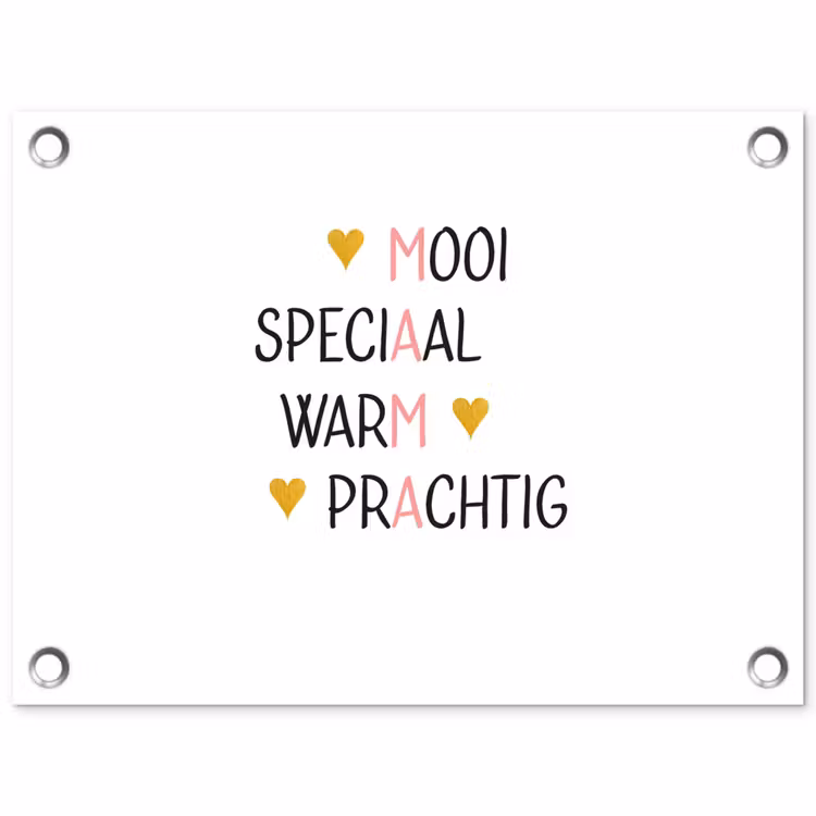 Spreuken - Mama - Quotes tuinposter los doek klein -3d