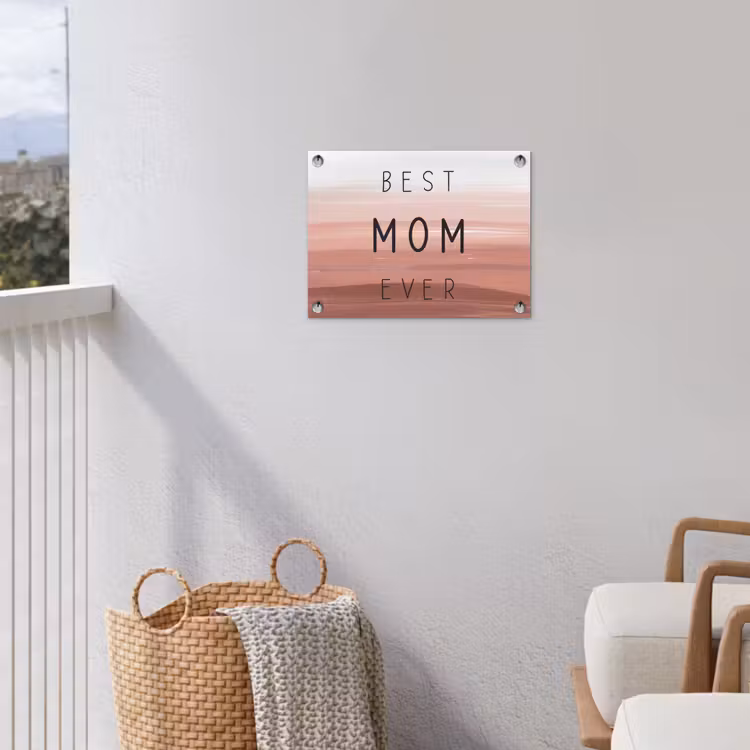 Spreuken - Quotes Best mom ever - Moederdag - Mama - Cadeau moederdag tuinposter los doek klein -sfeer8