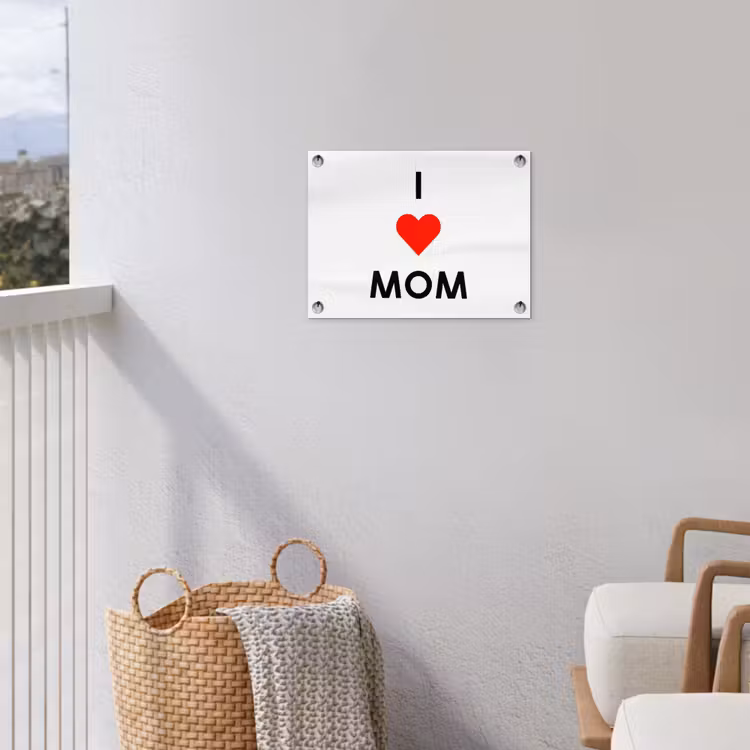 Spreuken - Quotes I Love Mom - Moederdag - Mama - Mama cadeau tuinposter los doek klein -sfeer8