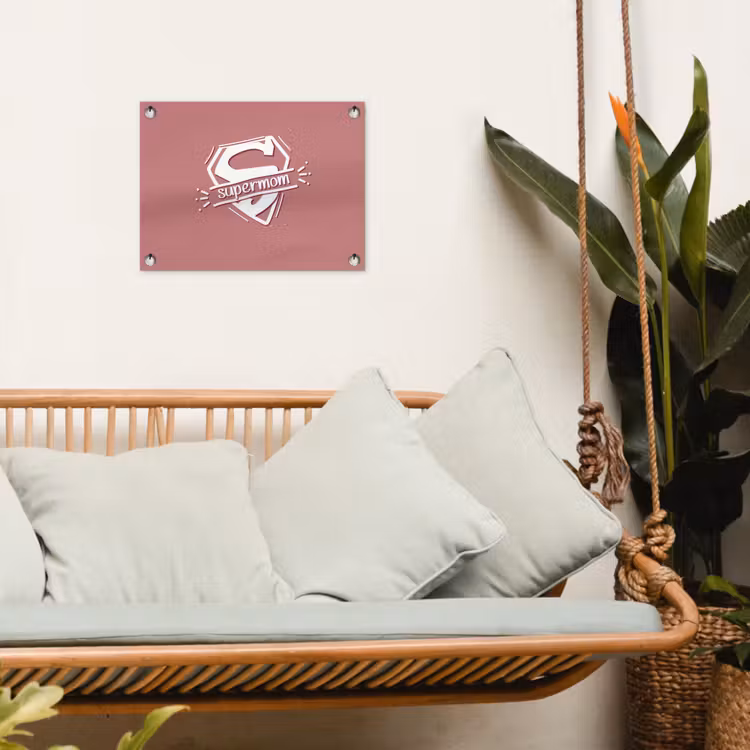 Spreuken - Supermom - Moeder - Quotes tuinposter los doek klein -sfeer7