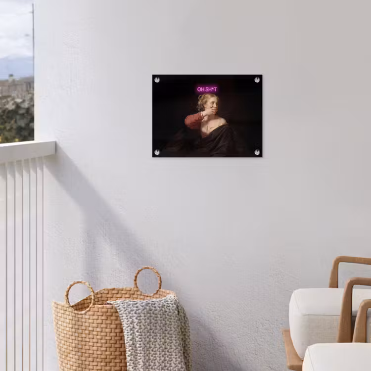 Quote - Neon - vrouw tuinposter los doek klein -sfeer8