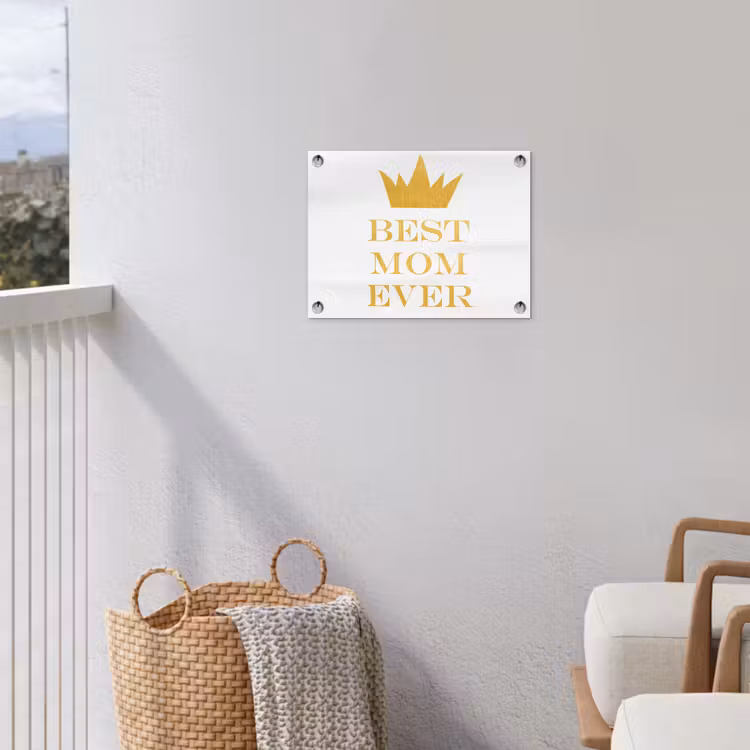Quotes - Best mom ever - Spreuken - Mama tuinposter los doek klein -sfeer8