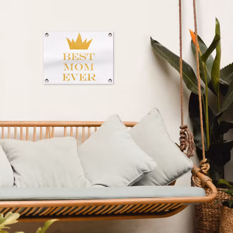 Quotes - Best mom ever - Spreuken - Mama tuinposter los doek klein -sfeer7