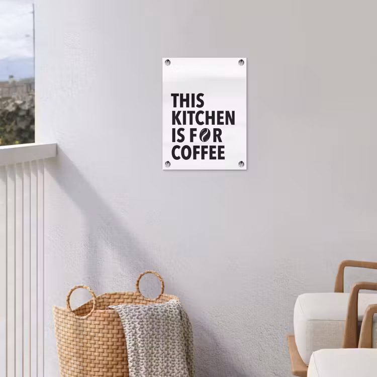 Quotes - Koffie - Bonen - Modern tuinposter los doek klein -sfeer8