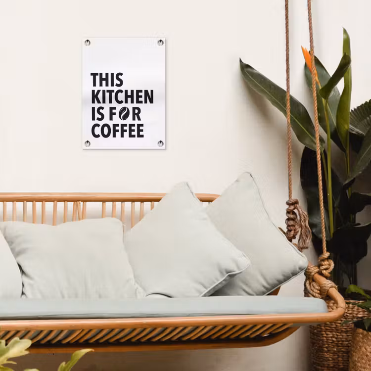 Quotes - Koffie - Bonen - Modern tuinposter los doek klein -sfeer7