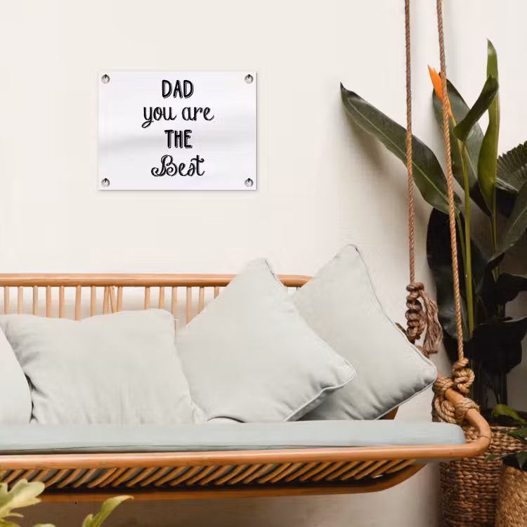 Quotes - Dad you are the best - Spreuken - Papa tuinposter los doek klein -sfeer7