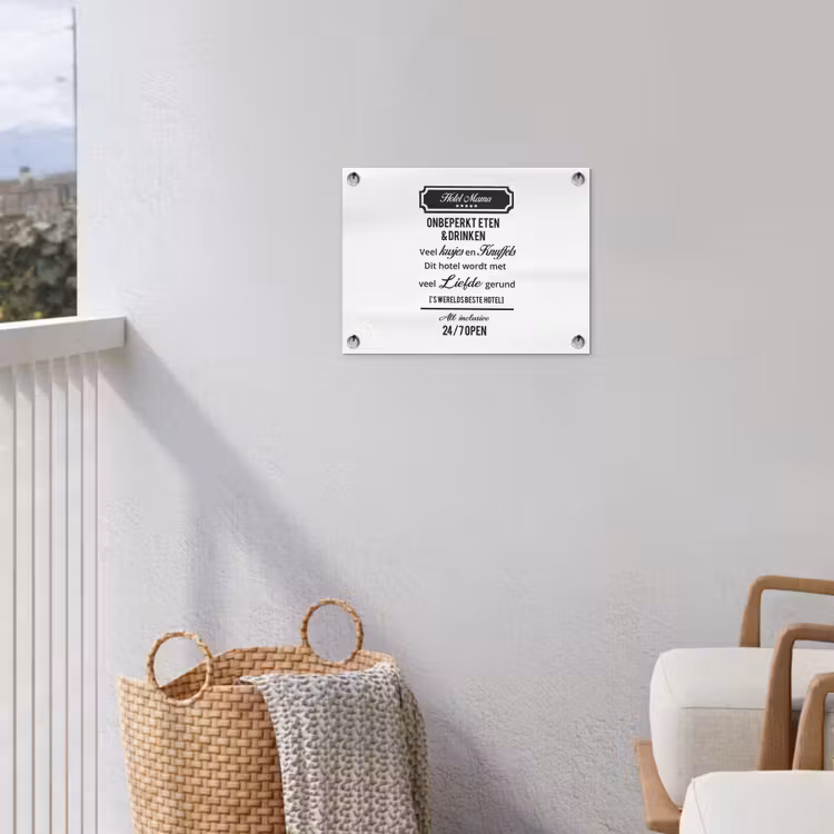 Quotes - Mama - Spreuken - Hotel mama tuinposter los doek klein -sfeer8