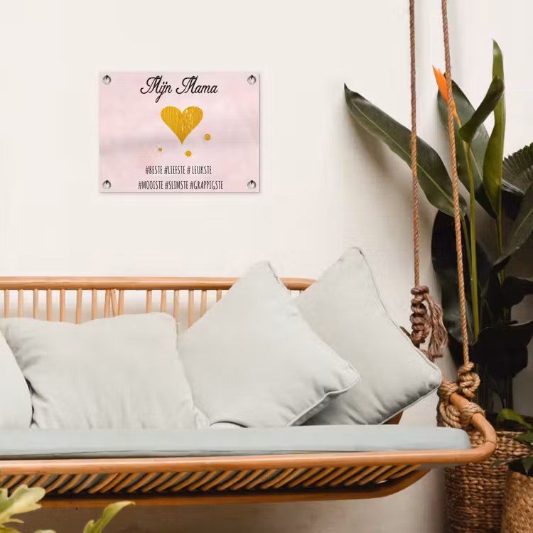 Quotes - Moeder - Spreuken - Mijn mama tuinposter los doek klein -sfeer7