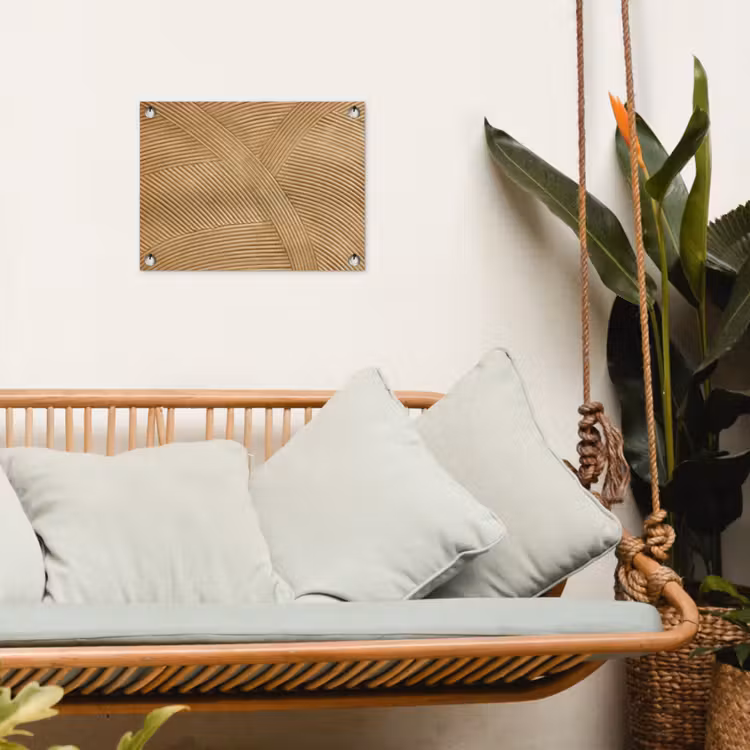 Structuur - Natuur - Kunst - Rotan tuinposter los doek klein -sfeer7