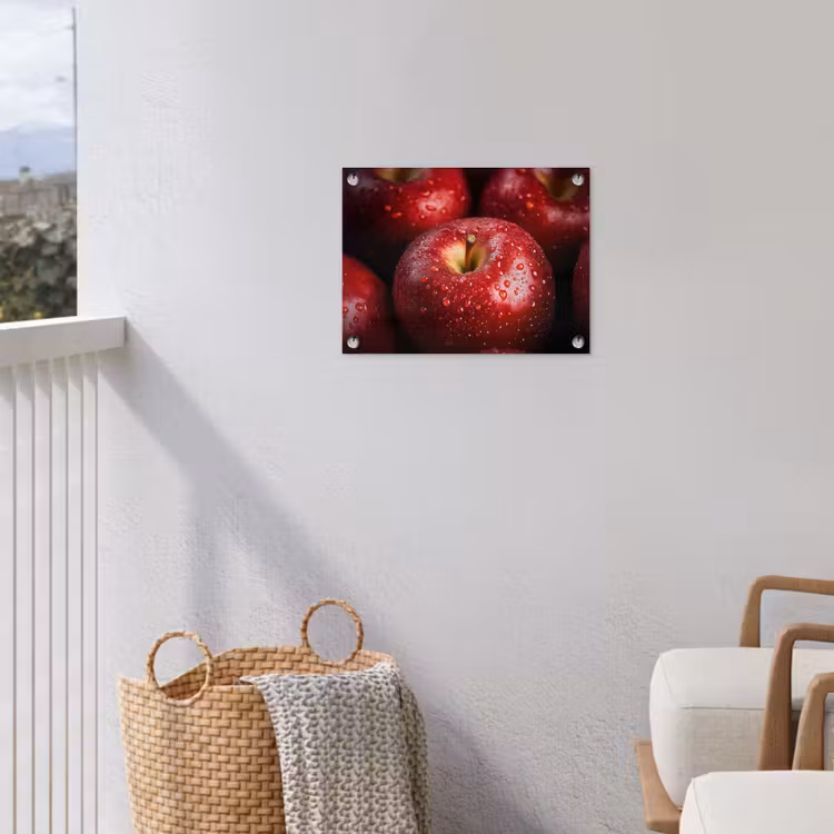 Rood - Appels - Fruit tuinposter los doek klein -sfeer8