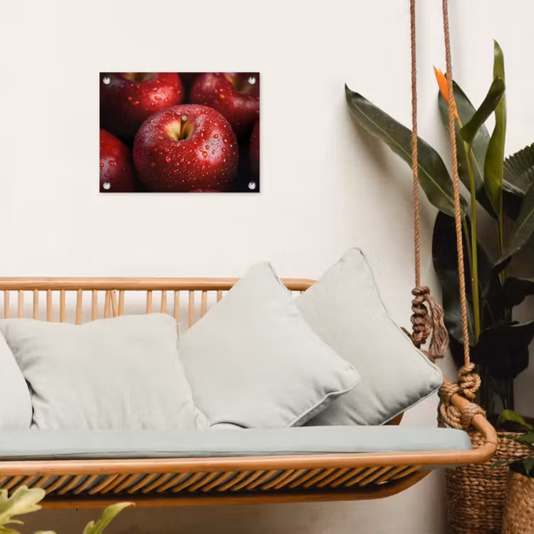 Rood - Appels - Fruit tuinposter los doek klein -sfeer7