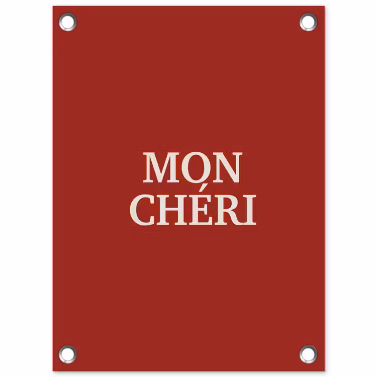 Rood - Frans - Quotes tuinposter los doek klein -3d
