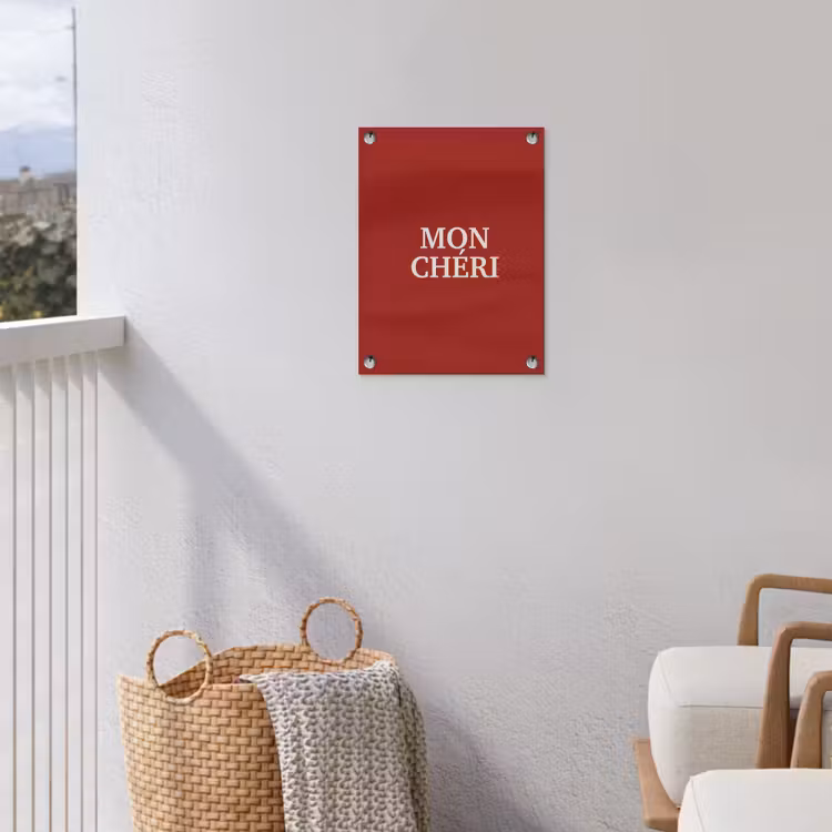 Rood - Frans - Quotes tuinposter los doek klein -sfeer8