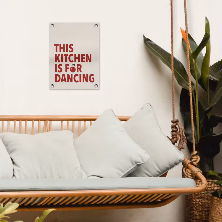 Rood - Quote - Kersen tuinposter los doek klein -sfeer7