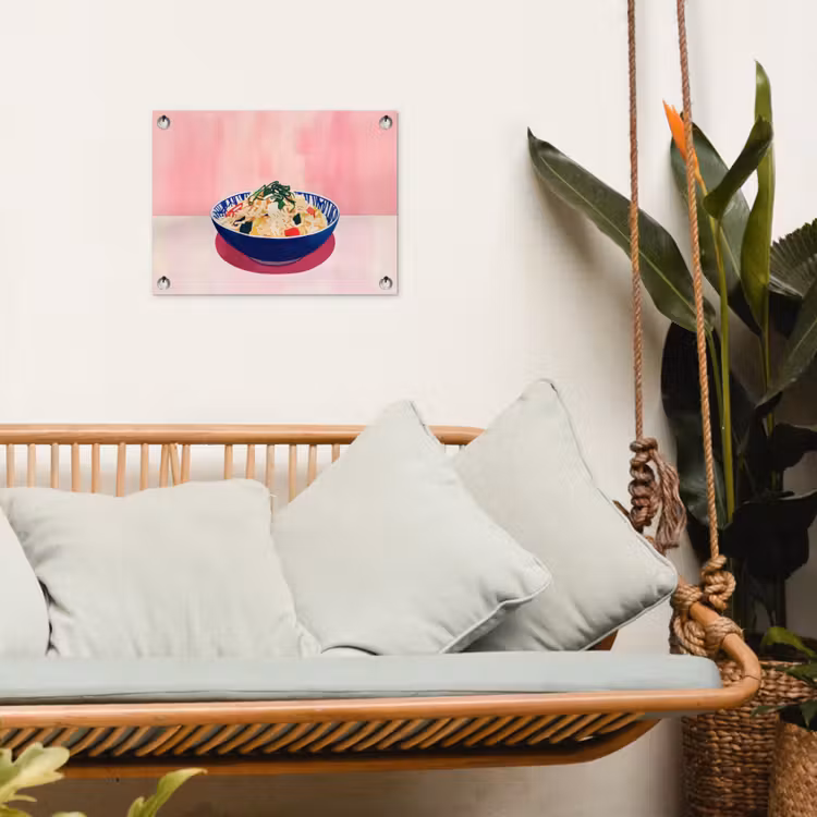 Rijst - Illustratie - Kom - Groente tuinposter los doek klein -sfeer7