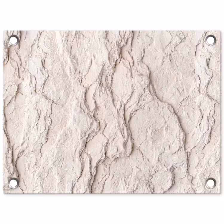Rots - Structuur - Natuur - Beige - Abstract tuinposter los doek klein -3d