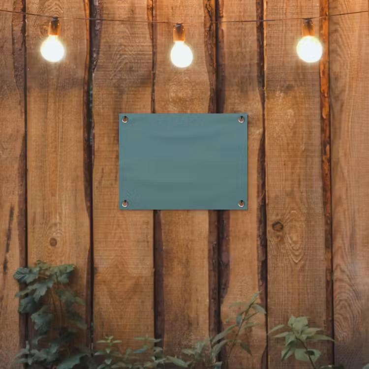 Serene - Teal - Blauw tuinposter los doek klein 239 -sfeer1